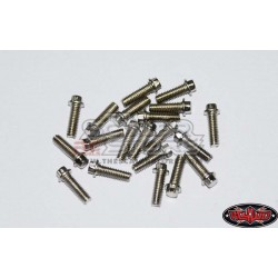 RC4WD Miniature Scale Hex Bolts M2.5x8mm (20) SILVER
